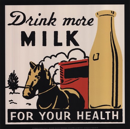 Framed Drink more Milk for your Health Print