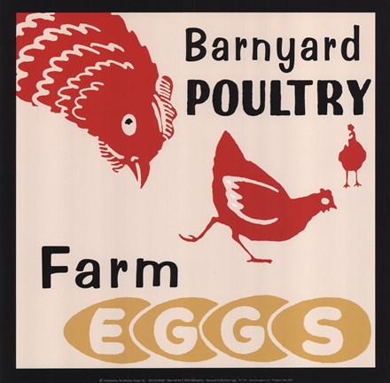 Framed Barnyard Poultry-Farm Eggs Print