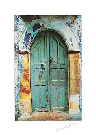 Framed Arched Doorway [black border] (13-3/4 x 19-1/2) Print