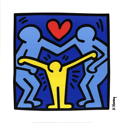 Framed Untitled (Logo Against Family Violence), 1989 (baby heart) Print
