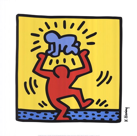 Framed Untitled, 1987 (baby over head) Print