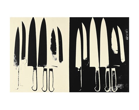 Framed Knives, c. 1981-82 (cream and black) Print