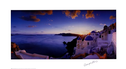 Framed Mykonos Sunset Print