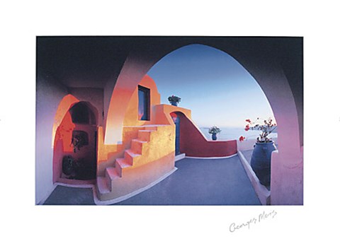 Framed Sunlit Steps (27-1/2 x 19-1/2) Print