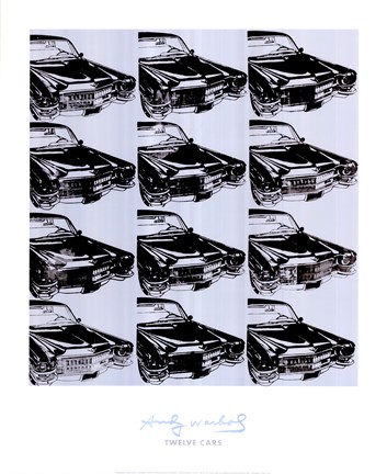 Framed Twelve Cars, 1962 Print