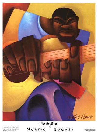Framed Mo' Guitar Print