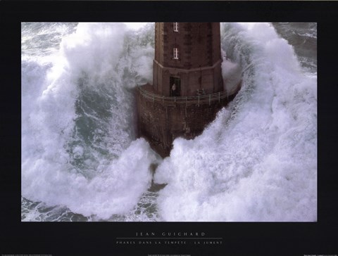 Framed Phares dans la Tempete - La Jument Print