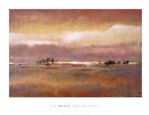 Framed Rolling Hills II Print