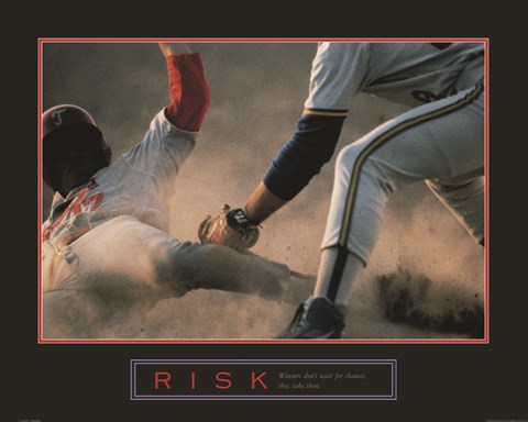 Framed Risk-Baseball Print