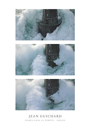 Framed Phares dans la Tempete  Kereon [triptych, vertical] Print