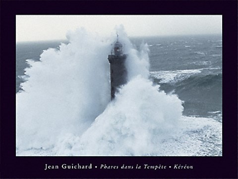 Framed Phares dans la Tempete - Kereon Print