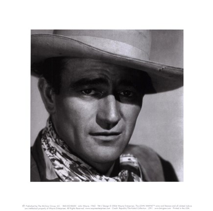Framed John Wayne, 1943 (small) Print