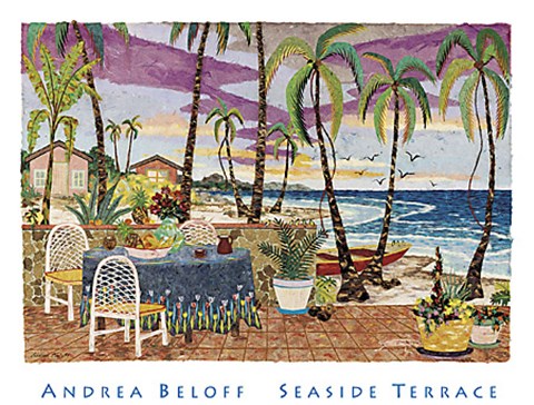 Framed Seaside Terrace Print