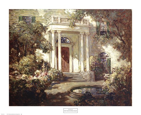 Framed Front Porch in Dappled Sunlight Print