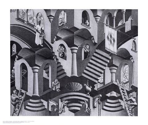 Framed Concave and Convex Print