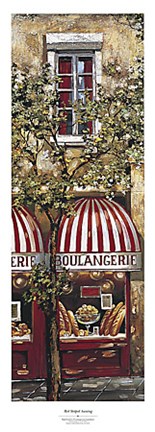 Framed Red Striped Awning Print