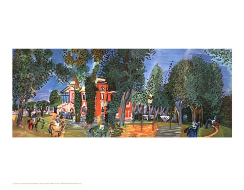 Framed Paddock At Deauville Print