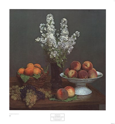 Framed Bouquet de Julienne et Fruits Print