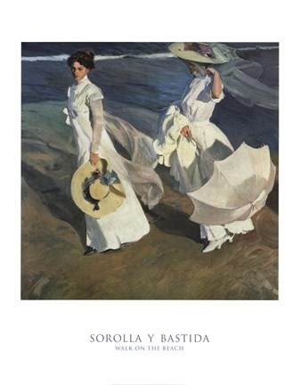 Framed Walk on the Beach Print