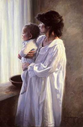 Framed Mother and Son Print