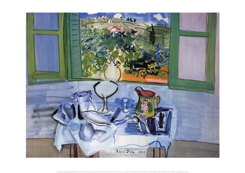 Nature Morte Devant la Fenetre Fine Art Print by Raoul Dufy at