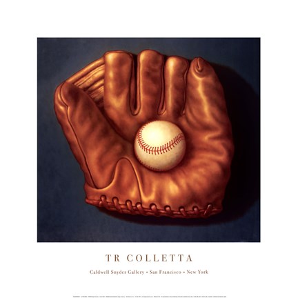 Framed Baseball Mitt I Print