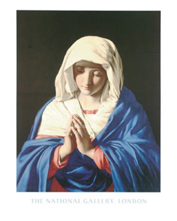 Framed Virgin in Prayer Print