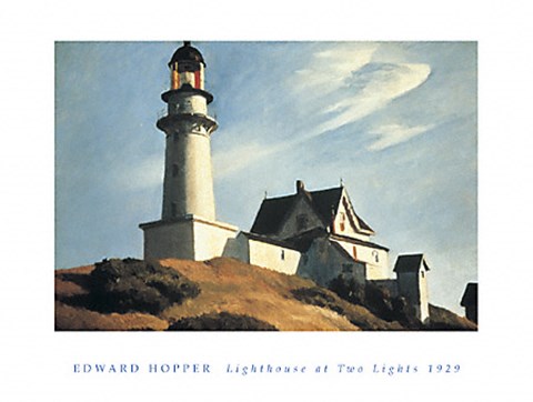 Framed Lighthouse at Two Lights Print