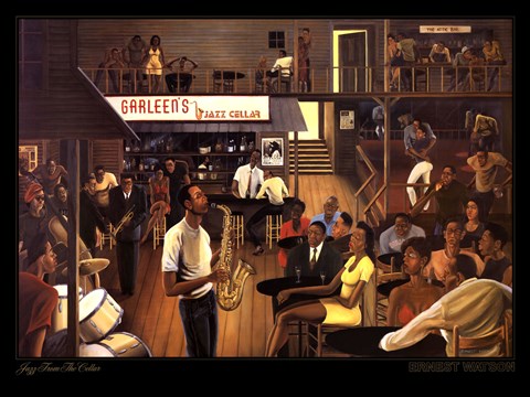 Framed Jazz from the Cellar Print