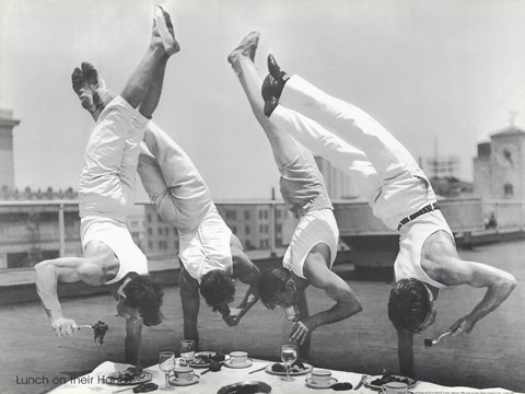 Framed Lunch on Their Hands Print
