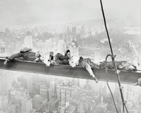 Framed Rockefeller Center, 1932 (Resting on a Girder) Print