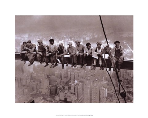 Framed Lunchtime Atop a Skyscraper, c.1932 Print