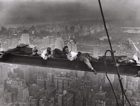 Framed Rockefeller Center, 1932 (Resting on a Girder) Print