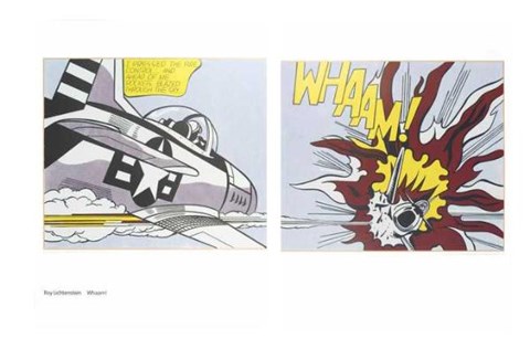 Framed Whaam! A B (Diptich) Print