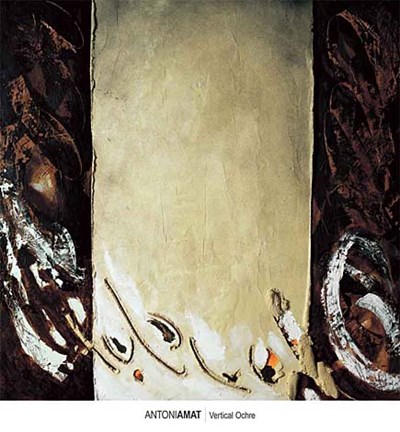 Framed Vertical Ochre Print