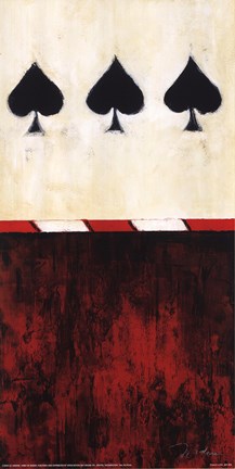 Framed Three of Spades Print