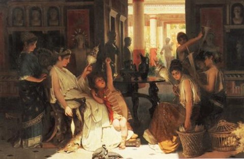 Framed Pompeiian Interior I Print