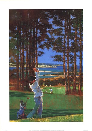 Framed Golfer Print