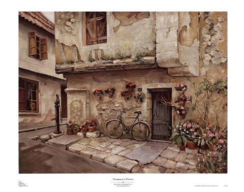 Framed Passageway in Provence Print