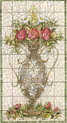 Framed Mosaic Amphora I Print