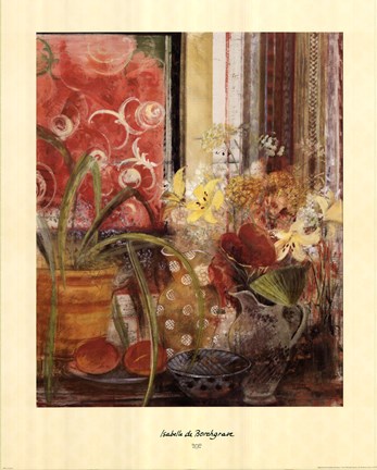 Framed Le Lys Jaune Print