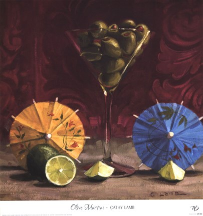 Framed Olive Martini Print