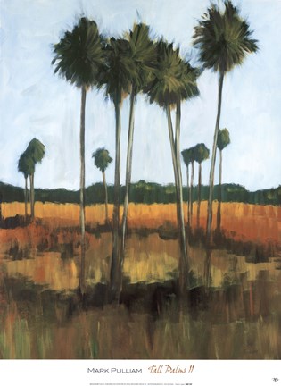 Framed Tall Palms II Print