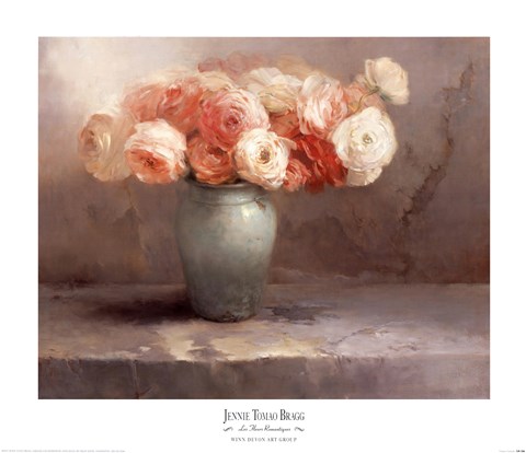 Framed Les Fleurs Romantiques Print