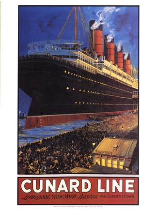 Framed Cunard Line Print