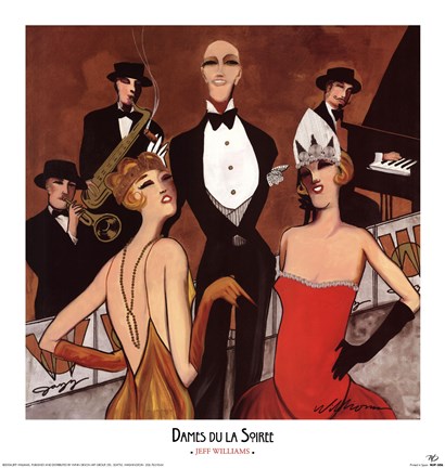 Framed Dames du la Soiree Print