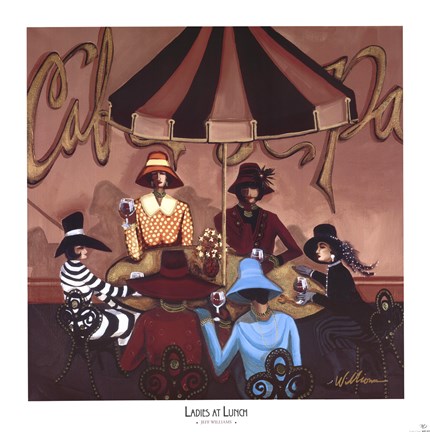Framed Ladies at Lunch Print