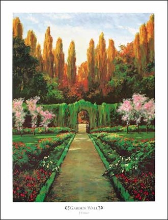 Framed Joan Colomer - Garden Wall Size 32x42 Print