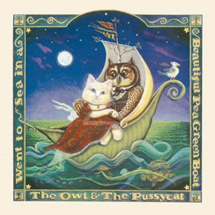 Framed Derstine - The Owl and the Pussycat Print