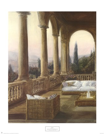 Framed Arched Tuscan Remembrances Print